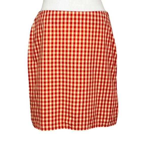 Tommy Hilfiger Dresses & Skirts - Tommy Hilfiger Women's Red and White Plaid Pencil Skirt, Size 10
